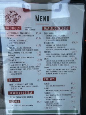 Menu Feb 2024  at The Coffee Cat in Almere