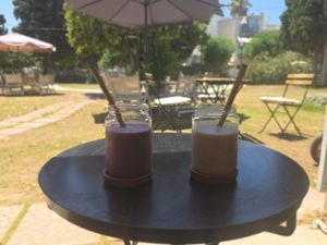 Blueberry boost
Hazelnut smoothie at Vitamin Bar in Kos