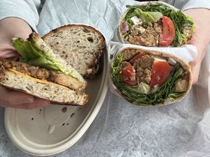 T.L.T and the greek wrap!   at Rory's Market in Mashpee