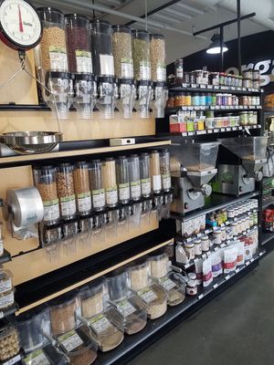 The bulk food section at Rory's Market in Mashpee
