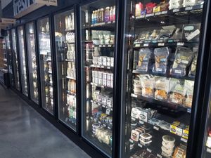 Part of the refrigerator section. Lots of vegan products! at Rory's Market in Mashpee