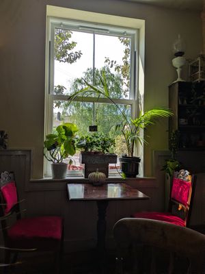 Inside seating at The Sondes Tea House & General Stores in Faversham