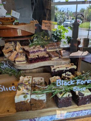 Vegan cakes at The Sondes Tea House & General Stores in Faversham