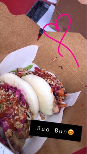 This is the vegan bao bun option with jackfruit and vegan combo. at BaoBun Botanic in Belfast