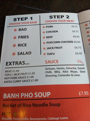 Step 1 and 2 at BaoBun Botanic in Belfast