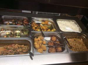 buffet at Loving Hut in Nuremberg