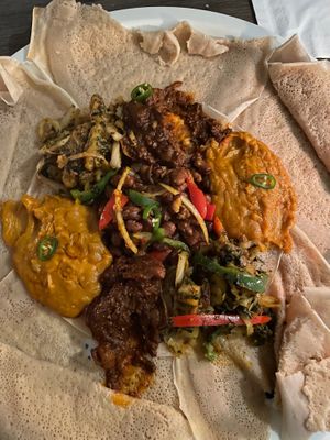 Lots of vegan options. We asked the owner to surprise us. The owner made everything fresh. Worthwhile the wait, one of the best Ethiopian restaurants I have ever visited!  at Ethiopisch Eethuis Sarah in Leeuwarden