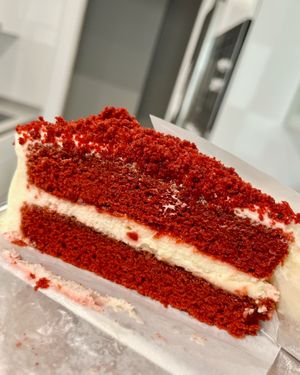 Vegan Red Velvet cake from Dolce Capriccio at Dolce Capriccio Pasticceria in Oviedo