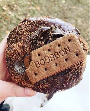 Chocolate Bourbon  at Planet Doughnut in Shrewsbury