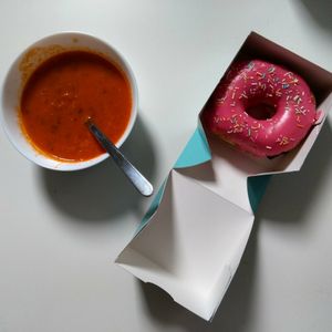 Only the doughnut from Planet Doughnut (soup from somewhere else) at Planet Doughnut in Shrewsbury