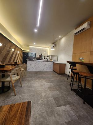 Inside at Tyfel Coffee in Jakarta