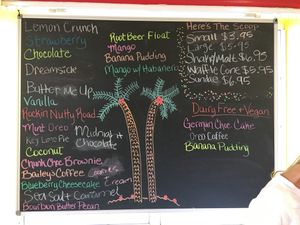 Menu July 2019 at Paradice Cream in Mountain Home