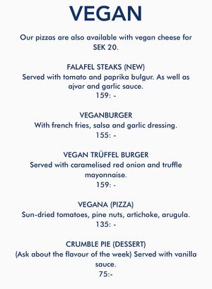 Menue - August 2023  at Pappa Blå in Borgholm