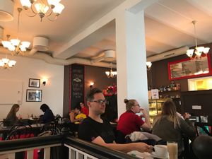 Inside at Cafe Aura in Bergen