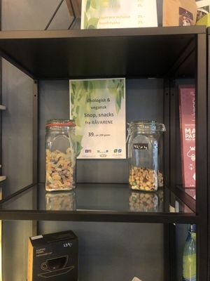vegan candy/snacks  at Cafe Aura in Bergen