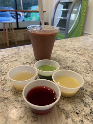 Cosmic Shots; Lemon, Cranberry, Wheatgrass, Ginger at Dr Juice Cleanse  in Jackson