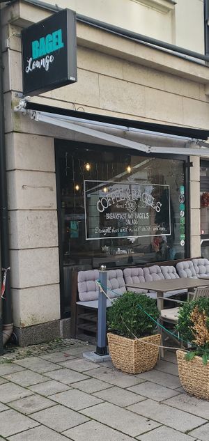 Outside at Bagel Lounge  in Karlovy Vary