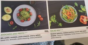 Vegan salad menu at Bagel Lounge  in Karlovy Vary