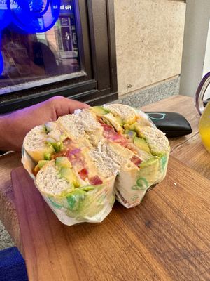 Vegan bagel  at Bagel Lounge  in Karlovy Vary