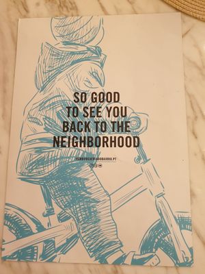 Beautiful menu art at Hamburgueria do Bairro - Ramalho Ortigão in Lisbon