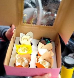 The vegan ones are in the front of the box at Fat Bottomed Girl's in Hot Springs