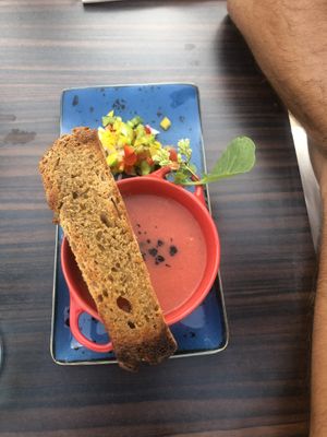 Gazpacho at Kingdom of Alcazar in Mallorca