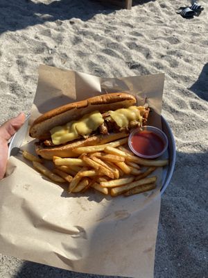 BBQ Jackfriut Burger with vegan Cheese  at Alibaba in Kos