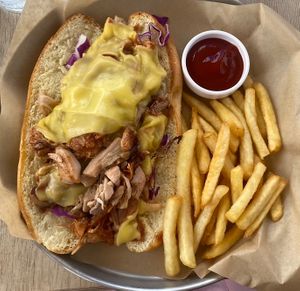 BBQ jackfruit sandwich   at Alibaba in Kos