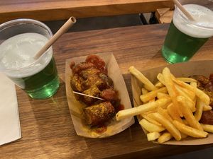 Currywurst mit Pommes  at Curry 61 in Berlin