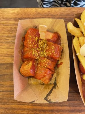 Currywurst  at Curry 61 in Berlin