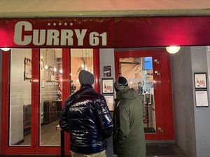 at night #Veganuary at Curry 61 in Berlin