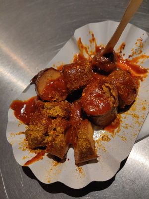 Vegan Currywurst at Curry 61 in Berlin