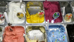 Vegan ice cream. at Gelateria Leone in Fazana