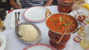 Chana Masala and coconut rice at Natraj Indian Tandoori in Quarteira