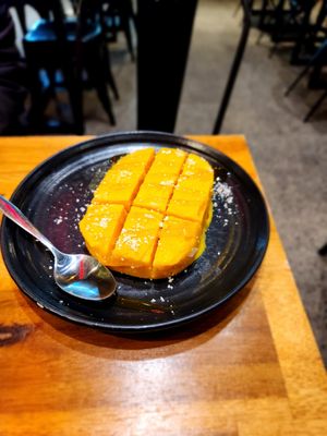 Mango ice cream at Tikka Take in Canberra