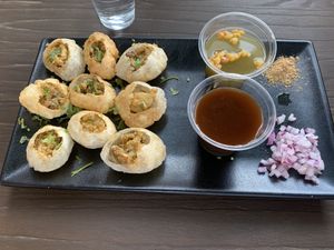 Pani puri at Tikka Take in Canberra