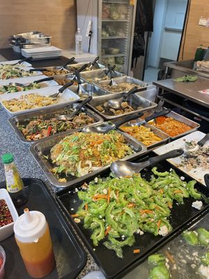 Big selection at 12  at Shine Tong - Vegetarian Food Booth in Bangkok