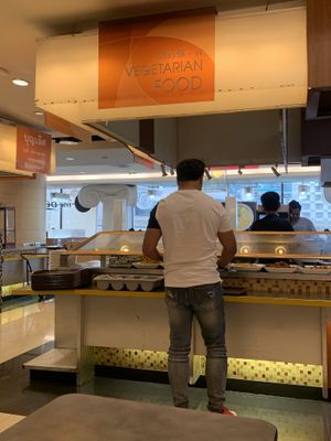 Vegetarian food stall in “The Cook” food stall area. Amarin Plaza, 4th floor.  at Shine Tong - Vegetarian Food Booth in Bangkok