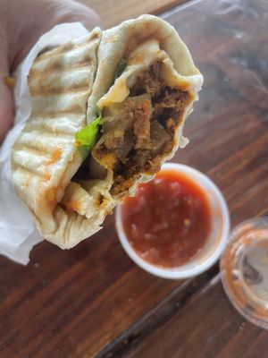 Vegan breakfast burrito  at City Market Coffee Roasters in Kansas City