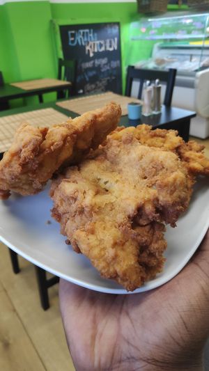 Plantain fritters at Earth's Kitchen  in Birmingham