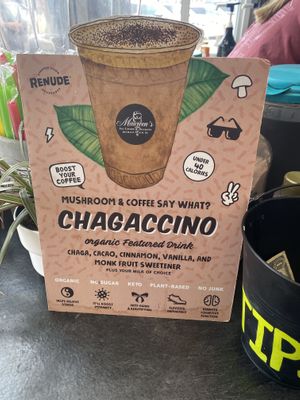 Plant based latte  at Maureen's in Bethany Beach