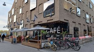 Outdoor seating at Grenswerk in Venlo