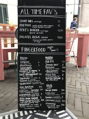 Menu at Grenswerk in Venlo