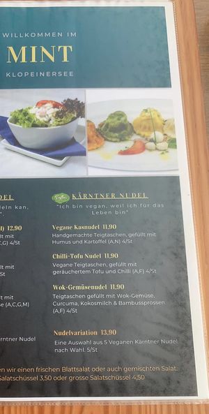 Hauptgerichte at Mint in St Kanzian