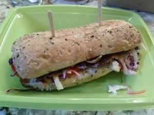 Korean BBQ sandwich  at Native Foods in West Los Angeles