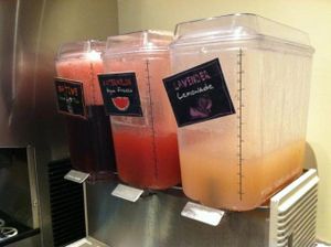 Yummy lemonades  at Native Foods in West Los Angeles