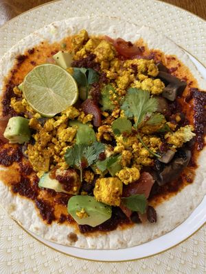 Vegan Mexican Breakfast   at the Cosy Club in Norwich