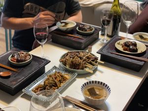 With my guest, having a course meal dinner  at Helen's House in Seoul