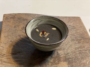 Black sesame porridge as starter  at Helen's House in Seoul