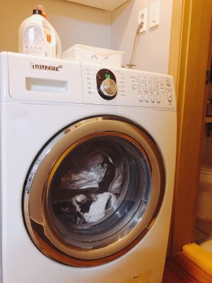 Laundry machine with Natural detergent  at Helen's House in Seoul